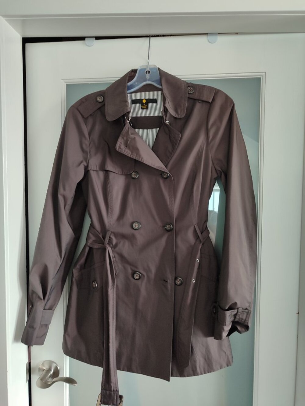 Smart Set Chocolate Brown Double Breasted Trench Coat Size S
